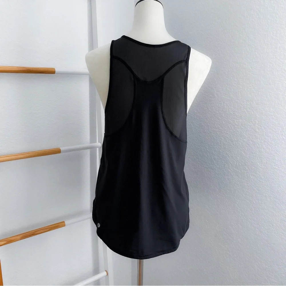 Lululemon Peloton Sculpt Tank Top Black Mesh Sleeveless - Picture 2 of 9